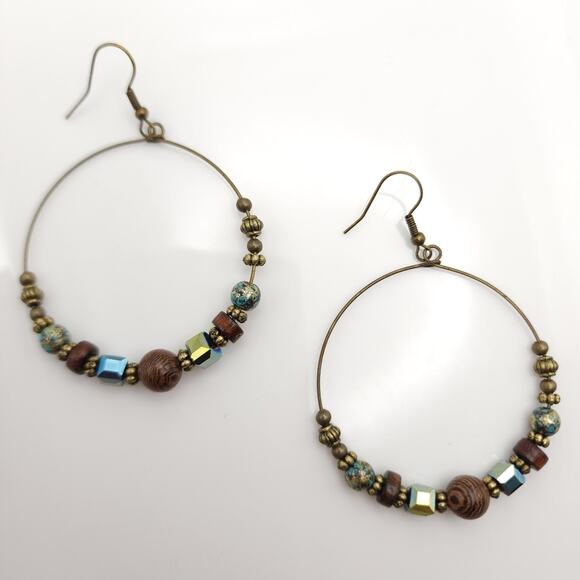 Boho Hoop Earrings - Picture 2 of 7